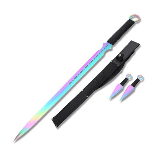 3 Piece Rainbow Sword and Throwers