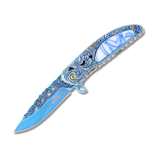 Blue Assisted Folding Knife
