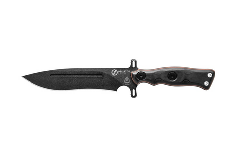 TOPS Operator 7 Blackout Edition 7.25in Plain Black Drop Point