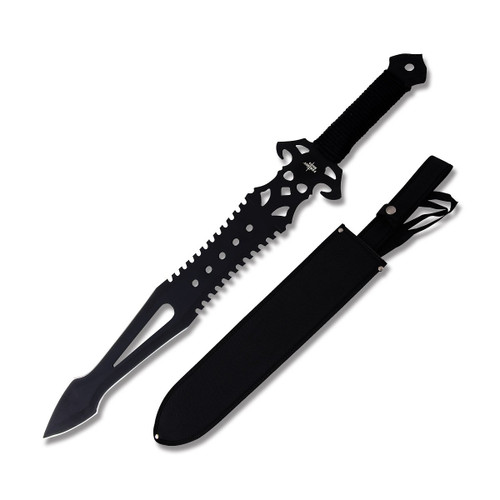 BLACK DBL SAW ARROW TIP CORD WRAP SWORD