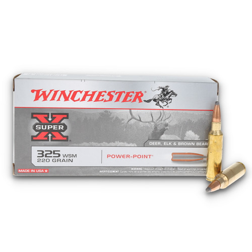 Winchester Super-X .325 WSM Ammo JSP Power-Point 220gr 20rd Box