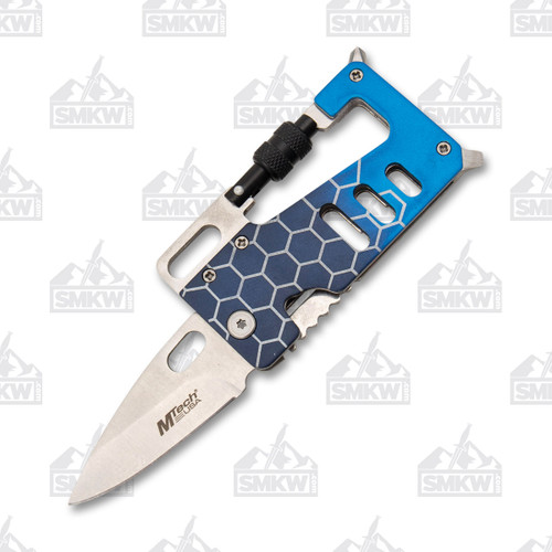 BLUE SQUARE-KNIFE/CARABINER/SCREW/BOTTLE