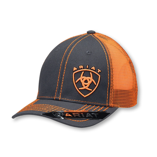 Ariat Orange Mesh Snapback Cap