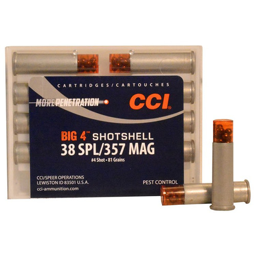 CCI Big 4 Shotshell .38 Special/357 Magnum #4 Lead Shot Ammo 10Rd