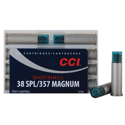 CCI Pest Control 38/357 Ammunition Centerfire Ammunition 100 Grain Aluminum 10 Rounds  #9 Shot Shotshell