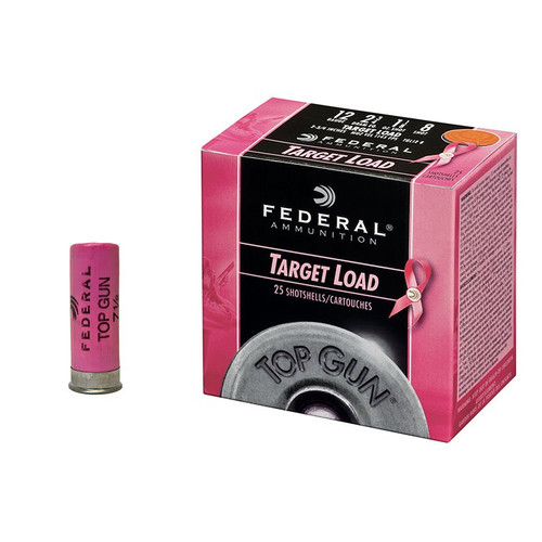 Federal Top Gun Pink 12 Ga 2-3/4in #8 Lead 1-1/8oz Target Load 25Rds