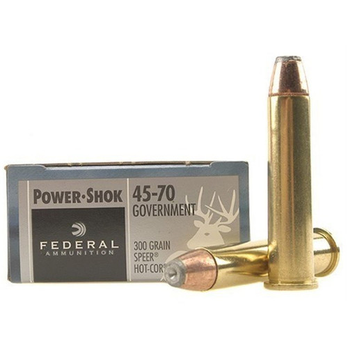 Federal Power-Shok 45-70 Government 300 Grain Brass Centerfire 20 Rounds Power-Shok JSP