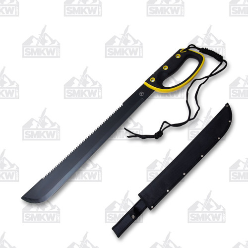 Frost Whitetail Cutlery Black and Yellow Fixed Blade Machete