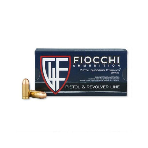 Fiocchi 380 ACP Ammunition 95 Grain FMJ 50 Rounds