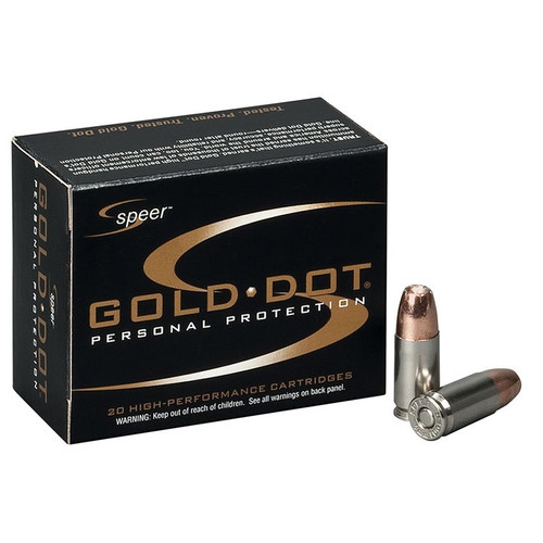 Speer Gold Dot Personal Protection 45 ACP Ammunition 230 Grain Nickel Plated Centerfire 20 Rounds Gold Dot JHP