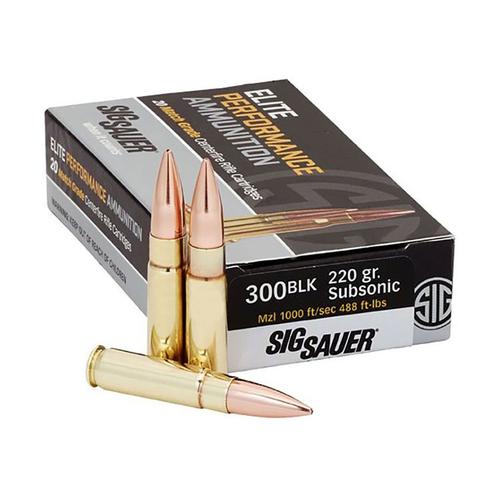 SIG Sauer Elite Performance 300 AAC Blk Sub 220gr OTM 20 Rounds E300A2