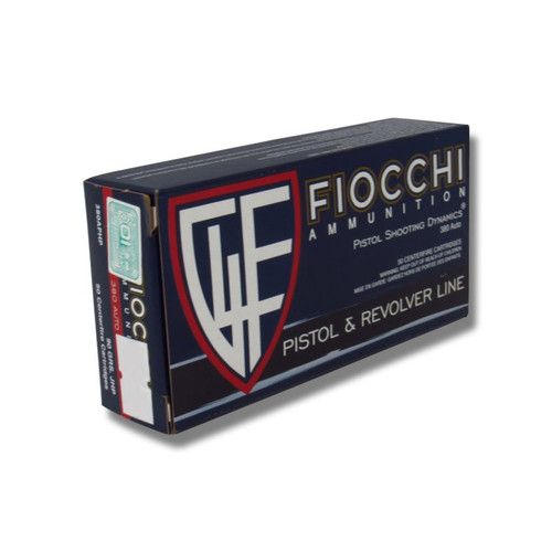 Fiocchi Shooting Dynamics 380 ACP Ammunition 90 Grain Jacketed Hollow Point 50 Rounds