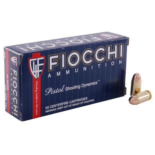 Fiocchi Shooting Dynamics 45 Auto Ammunition 230 Grain FMJ 50 Rounds