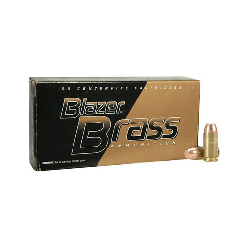 CCI Blazer Brass 40 S&W Ammunition 180 Grain Brass Centerfire 50 Rounds FMJ