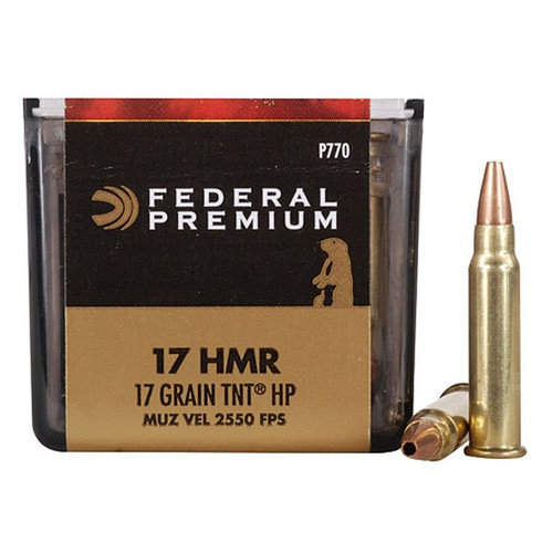 Federal Premium Speer Ammo 17 HMR 17 Grain TNT JHP 50 Rounds P770