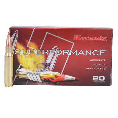 Hornady Superformance 308 Winchester Ammo 150 Grain 20 Rounds Brass SST PTBT