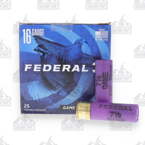Federal Game-Shok 16 Ga 2-3/4in #7.5 Shot 1 oz Lead Upland Ammo 25Rds