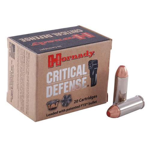 Hornady Critical Defense 45 Colt 185 Grain Brass Centerfire 20 Rounds Spitzer FTX