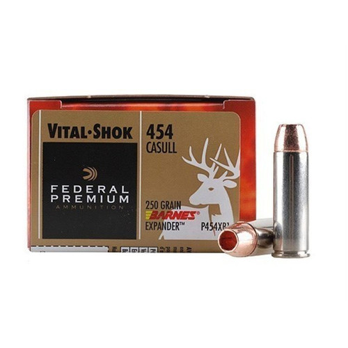 Federal Premium Vital-Shok .454 Casull 250gr Barnes Expander Ammo 20Rd