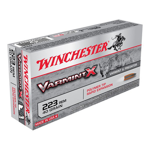 Winchester Varmint X 223 Remington Ammunition 40 Grain Polymer Tip 20 Rounds