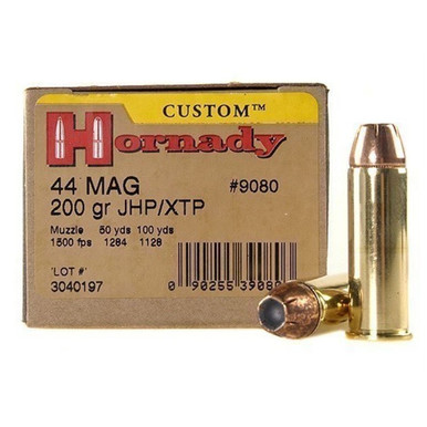 Hornady Custom 44 Remington Magnum Brass Centerfire 200 Grain 20 Rounds XTP JHP