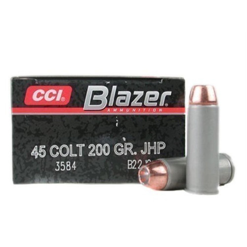CCI Blazer 45 Colt Ammunition 200 Grain Aluminum Centerfire 50 Rounds JHP