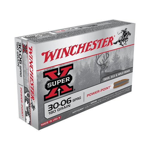 Winchester Super-X 30-06 Springfield 180 Grain Pointed Soft Point 20 Rounds X30064