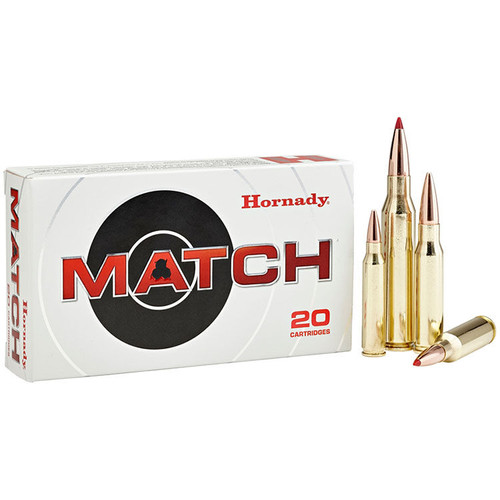 Hornady Match 308 Winchester Ammunition 168 Grain Brass 20 Rounds ELD Match PT