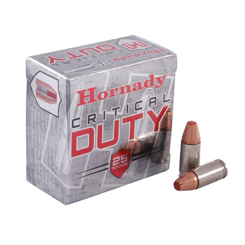 Hornady Critical Duty 9mm Luger Ammunition 135 Grain Brass 25 Rounds FlexLock PTFB