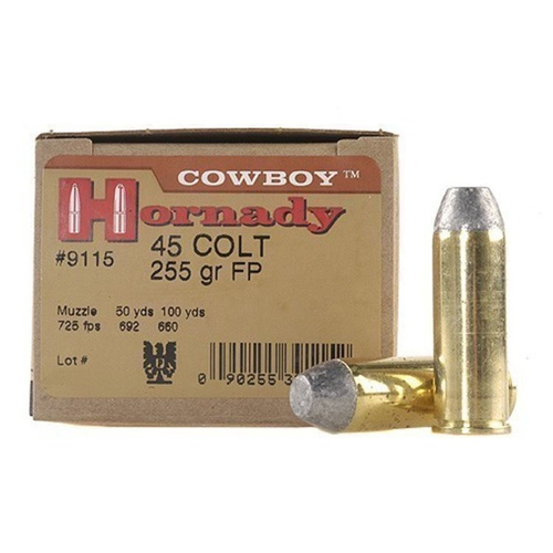 Hornady Cowboy Ammo 45 Long Colt 255 Grain Brass 20 Rounds LRN