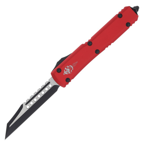 Microtech Ultratech Warhound Signature Series Out-The-Front Automatic Knife (Black | Red)