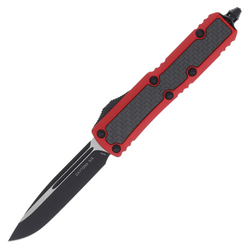 Microtech Daytona Out-the-Front Automatic Knife (Red  Carbon Fiber Inlay)