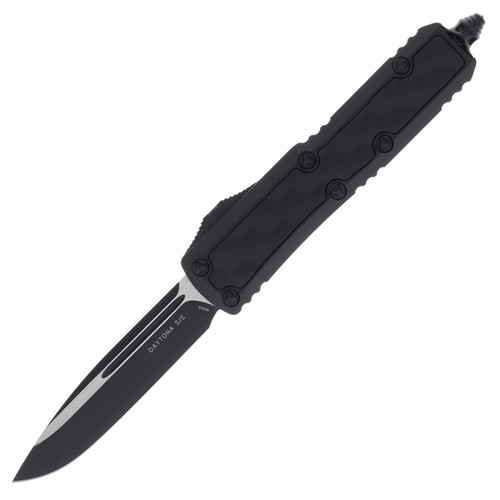 Microtech Daytona Out-the-Front Automatic Knife (Black  Brute Titanium Inlay)