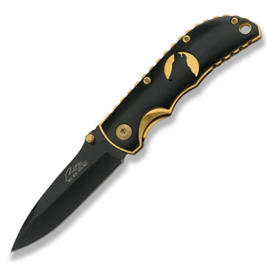 Wolf Golden Wildlife Linerlock Folding Knife