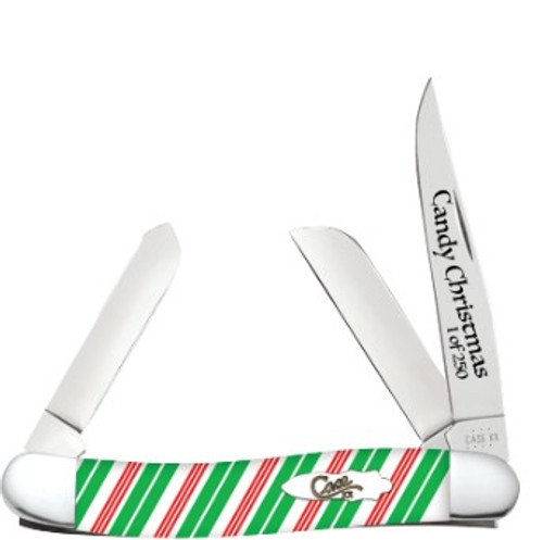 Case Candy Cane Corelon Christmas 2023 Medium Stockman Limited Edition Folding Knife