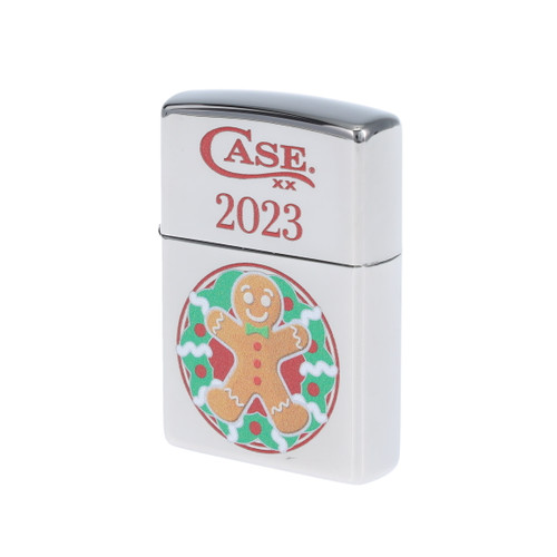 Zippo Case Christmas 2023 Gingerbread Lighter High Polish Chrome