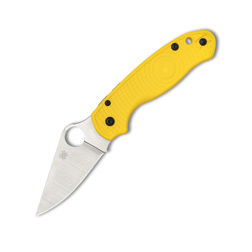 Spyderco Para 3 Lightweight Salt Compression Lock Folding Knife Yellow