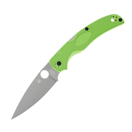Spyderco Native Chief Lightweight Salt Lockback Folding Knife Satin/Green FRN SPC244PGR