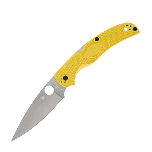 Spyderco Native Chief Salt Yellow 4.02in Plain Edge Satin Drop Point SPC244PYL