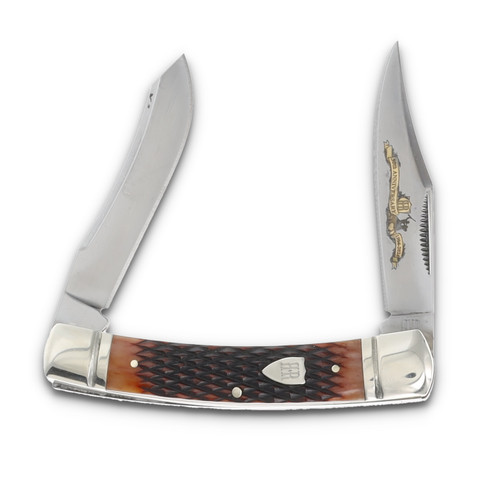 Rough Ryder 30th Anniversary Checkered Brown Bone Small Moose RR2630