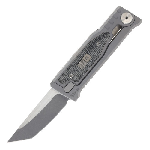 REEXOMMTPBLKM Reate Exo Mini Gravity Knife Stonewash Tanto Bead Blast Titanium Black Micarta