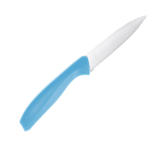 Bear & Son Gatco Serrated Paring Knife 7.15" Teal back view