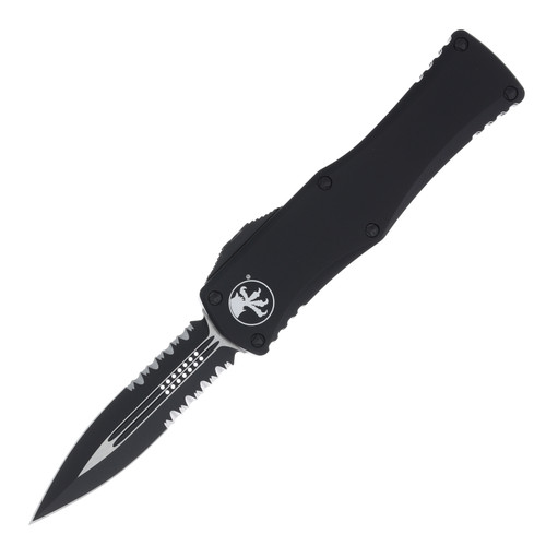 Microtech Hera Out-the-Front Automatic Knife (Partially Serrated Tactical Black D/E)