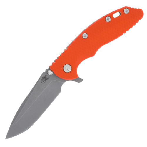 Hinderer XM-18 3.5 Framelock Folding Knife (Working Finish S45VN Spanto | Orange G-10)