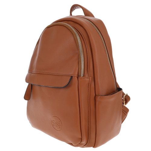 Camel Leather Diaper Bag Backpack | The Store Bags