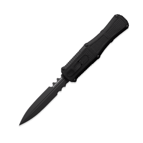 Benchmade Claymore OTF Black Grivory Dual Serrated Smoke Gray Dagger