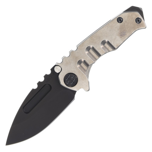 Medford Micro Praetorian T Framelock Folding Knife (PVD S45VN Drop Point | Tumbled Titanium | PVD Hardware)