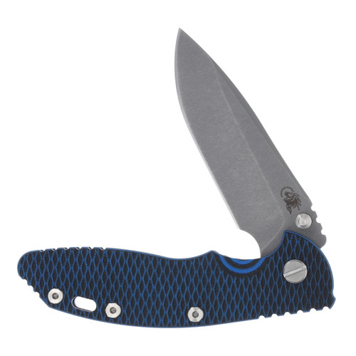 Hinderer XM-18 Folding Knife Blue 3.5in Plain Working Spearpoint