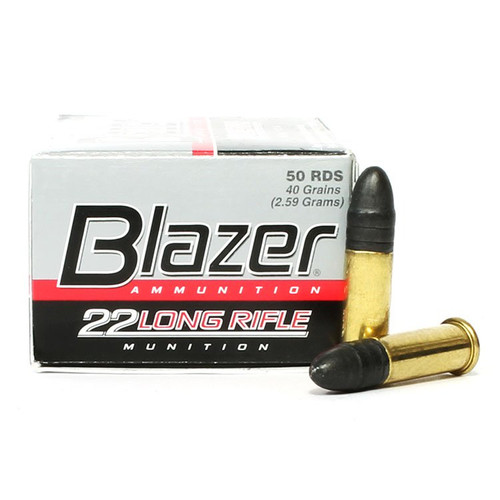 CCI Blazer 22 Long Rifle Ammunition High Velocity 40 Grain Brass 50 Rounds LRN