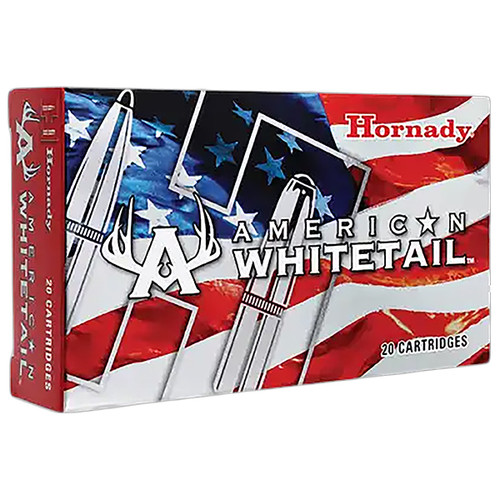 Hornady American Whitetail 308 Winchester Rifle Ammo 20 Rounds Brass Centerfire 165 Grain Interlock SP